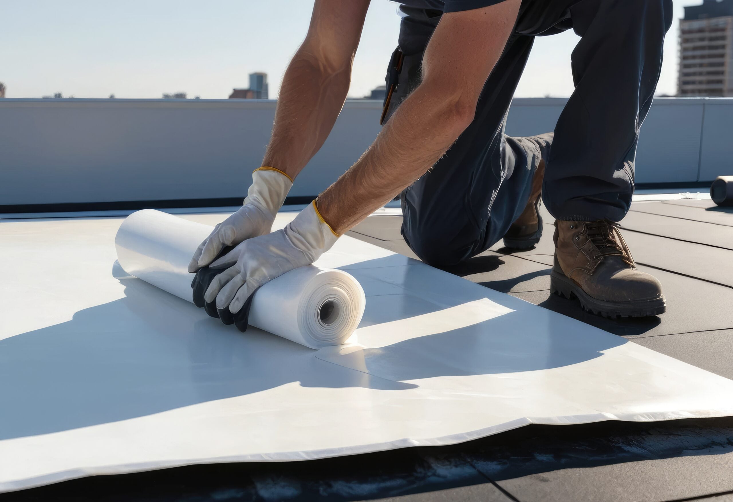 TPO roof installation